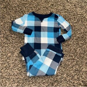 Blue Plaid Pajama Set